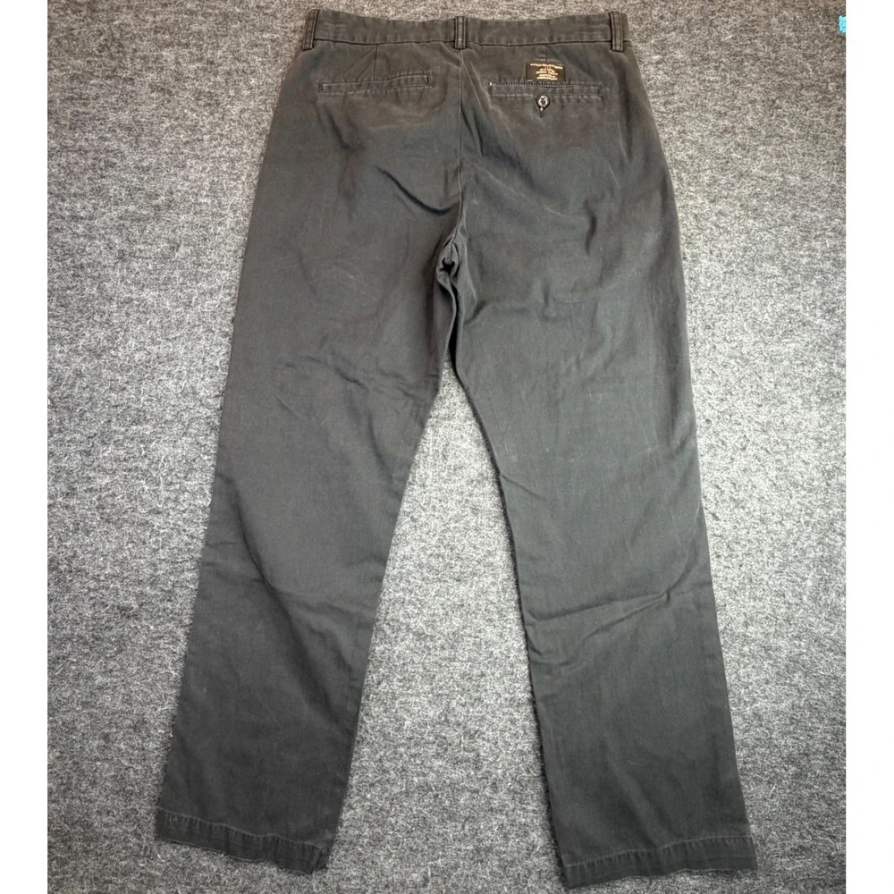 Banana Republic Gavin Chino Pants Mens 32x30 Black Straight Fit Cotton Inseam 29